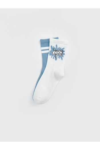 LC Waikiki Sparkling Choices from Shining Store |   Patterned Women's Socks 2-Pack