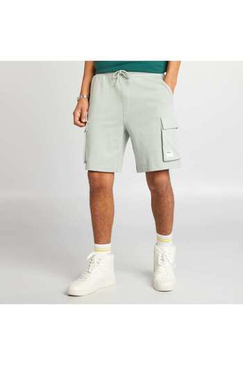 KIABI Sweatshirt fabric shorts with side pockets grey