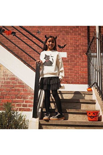 KIABI Printed sweatshirt - Halloween WHITE