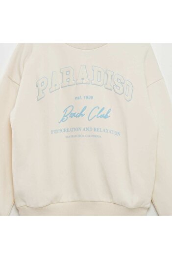 KIABI Campus-style sweatshirt WHITE