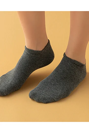 English Home Juse Cotton Women's 3-Piece Gray-White-Anthracite Booties Set