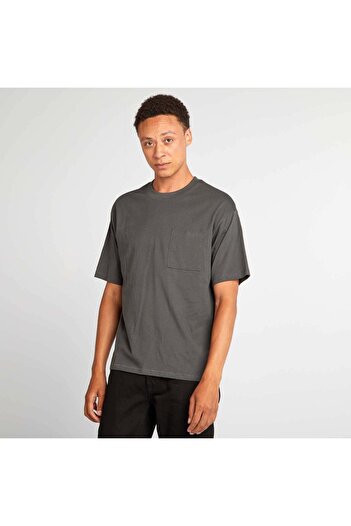 KIABI Plain loose-fit T-shirt GREY