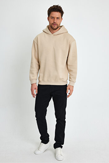 New Shine MEN'S STRAIGHT POCKET OVERSIZE HOODIE SWEATSHIRT