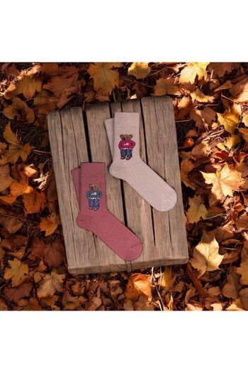 Mono Socks - 4'lü Teddy Bear Pamuklu Çorap