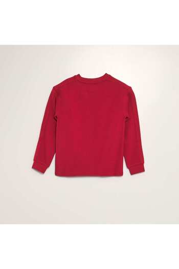 KIABI Roomy ribbed knit T-shirt RED