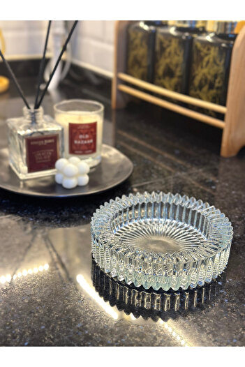 VİGENTİNO Crystal Luxury Glass Ashtray 14cm