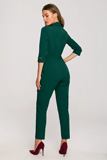 Stylove Elegant jumpsuit with a shawl collar