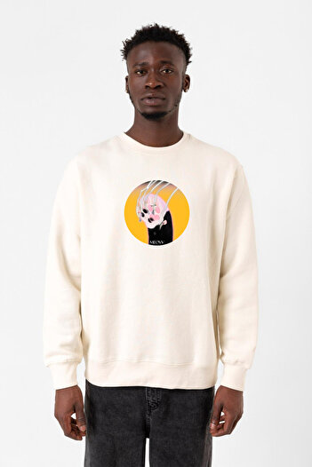 Tshirthane Meovv Meow Екру Чоловічий 2-пазловий світшот