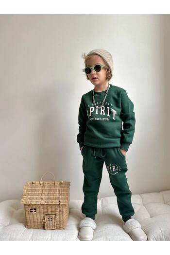 YİGİT BUTİK Yigit Boutique Printed Boys' Bottom Top Set