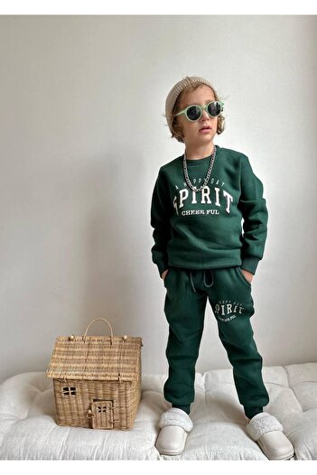 YİGİT BUTİK Yigit Boutique Printed Boys' Bottom Top Set