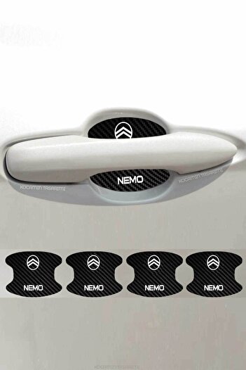 Kocamın Tasarımı 4-Piece Carbon Pattern Foil Set for Citroen Nemo Model - Nemo Written