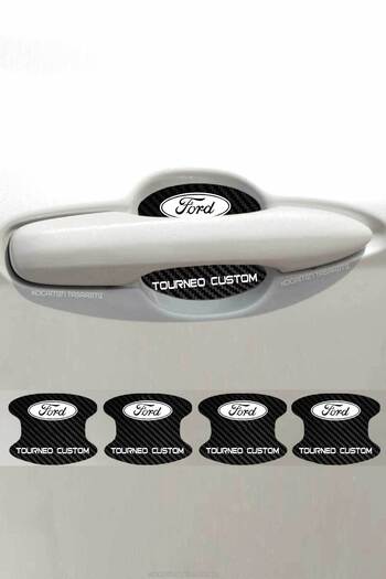 Kocamın Tasarımı Ford Tourneo Custom Inside Door - 4-Piece Carbon Design Scratch Protection and Aesthetic Foil Set
