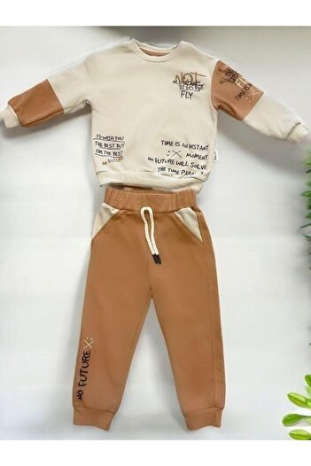 Zekids Boy's Note Fly Written Tracksuit Set