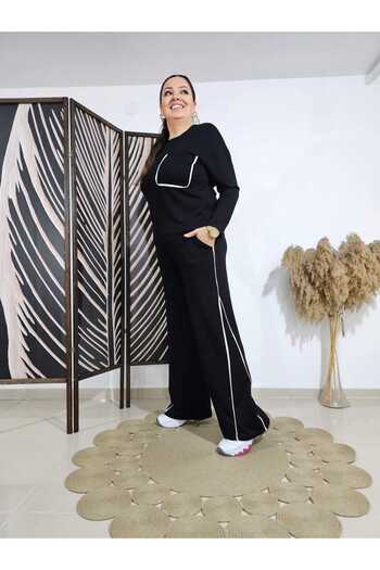 Melis Designer Анцуг от модален плат с големи размери