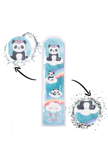 VUKİ Ασημί ζουμερό σελιδοδείκτη με σχέδιο Panda