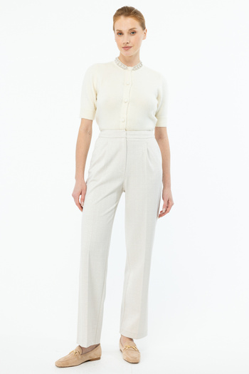 Ekol PATTERNED BOWL LEG PANTS