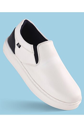 Pine kids Solid Colour Slip On Casual Shoes - White