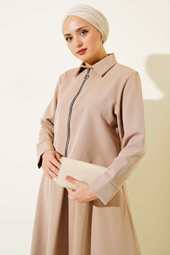 VOLT CLOTHİNG Women's Zippered Flared Skirt Double Suit