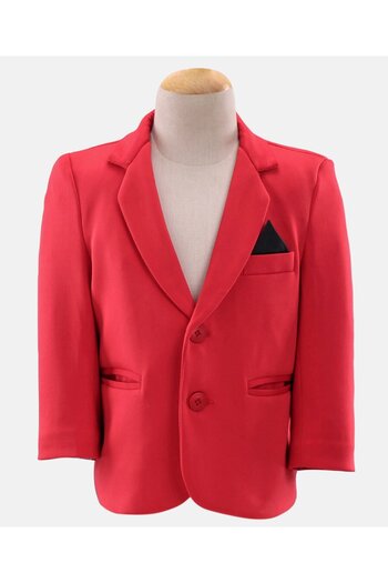 Babyhug Babyhug Full Sleeves Stretch Fit Party Suit Bow - Red & Black