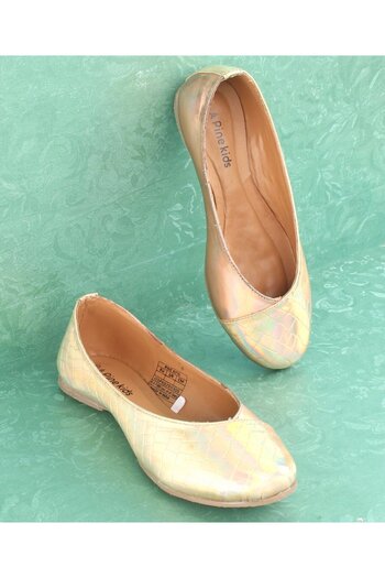 Pine kids Slip On Textured Bellies - Golden