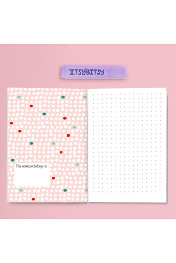 itsybitsy 15X21 Dotted, Lacquered Notebook 40 Sheets - Big Flower Series