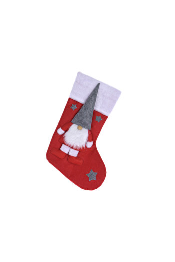 Homelux Christmas Gifts Stocking 45 Cm, White/gray/red, Available In 2 Variations