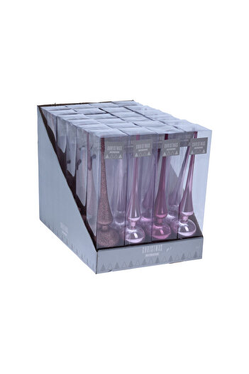 Homelux Thread Top Decoration, 6x6x27.5 Cm, Available In 3 Colors: Light Pink, Dark Pink, Glitter Pink