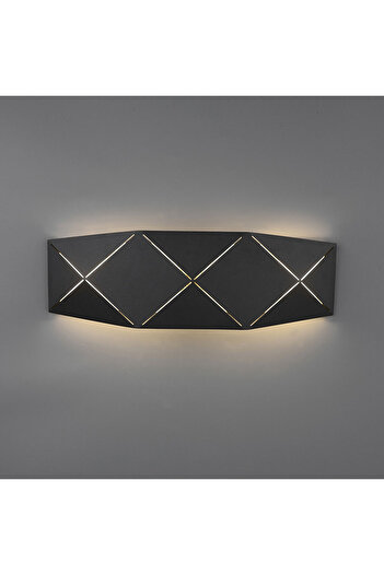 Homelux Zandor Wall Lamp, Metal, Matt Black, 1 X Led Smd, 13 W, 1000 Lm, 3000 K
