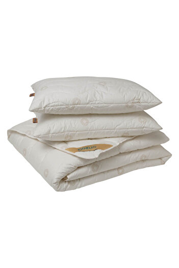 Homelux Woolla Duvet 195x215 cm, 100% cotton, filling 50% British wool, 50% microfiber, white