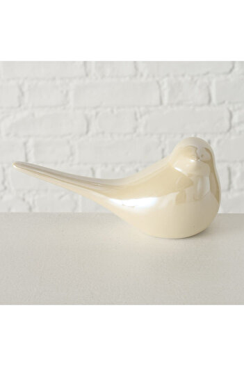 Homelux Bird decoration, 16x7x8 cm, porcelain, cream