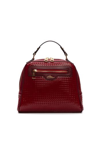 gio&mi Burgundy Cube Neyva Hand and Shoulder Bag