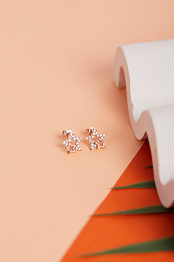 Elika Silver 925 Ayar Gümüş Yıldız Küpe ELKAB92268