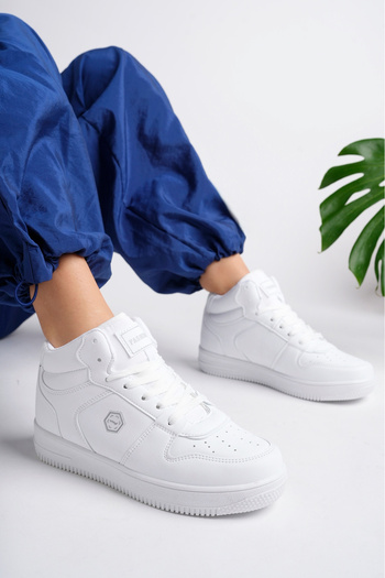 McDark ΑΘΛΗΤΙΚΑ ΠΑΠΟΥΤΣΙΑ UNISEX SNEAKER ΛΕΥΚΗ Λαιμόκοψη
