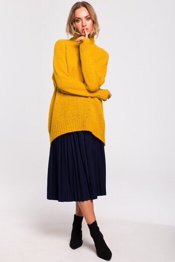 Made of Emotion Asymmetrical sweater with a mock turtleneck