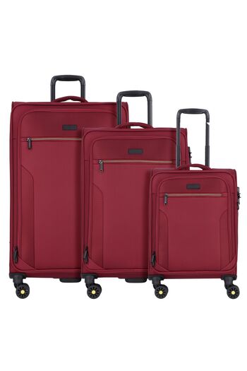 D&N Travel Line 9704 – 4-Roll-Kofferset, 3-teiliges Dehnfalte-Set