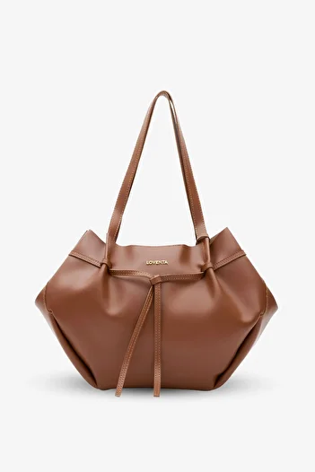 LOVENTA Large Tote Bag Tan Niesha