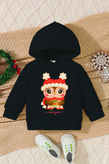 ADABEBEK New Year's Special Winter Penguin Printed Baby Sweatshirt 23177