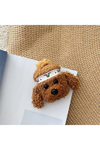 UnDePlus Apple AirPods Pro 1 / 2. Generation Compatible - Soft Leopard Elephant Dog Pattern Plush Furry Case