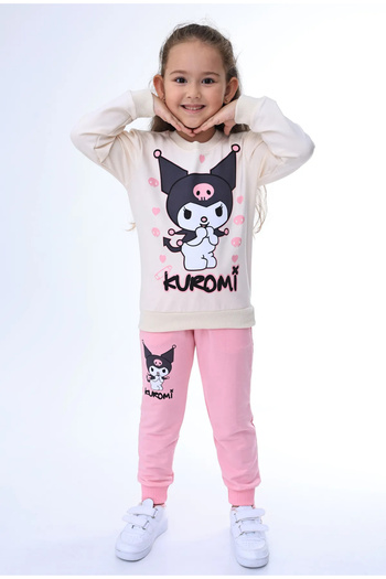 Free Beka Patterned Kuromi Kids Pajamas Set - Long Sleeve Tracksuit Set