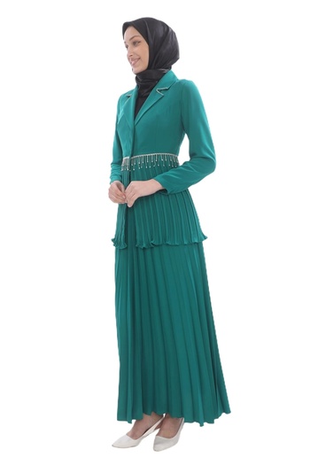 PHELDA Green Pleated Chain Set - 118 Model