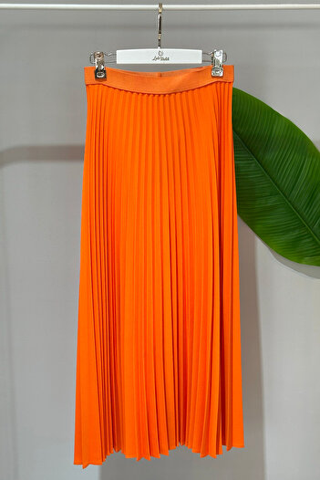 Nuss Orange 8001 Model Pleated Skirt