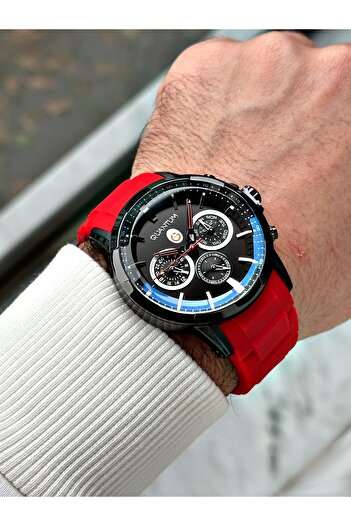 Quantum Functions Active Silicone Cord Steel Case Original Licensed Galatasaray Fan Men's Wristwatch
