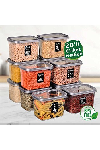 SGS Saklama Kabı Bakliyat Erzak Dikdörtgen 1200ml 12 Adet 24 Parça