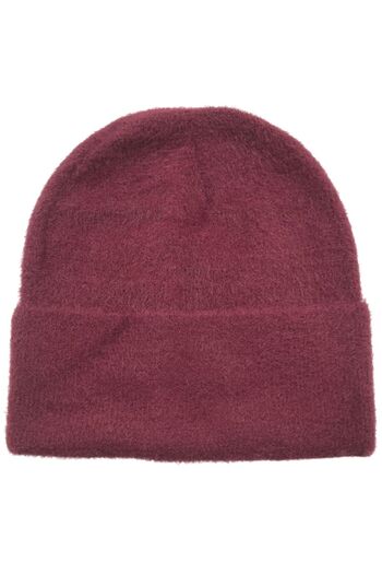 AXE SPORTSWEAR Burgundy Soft Textured Plush Beanie - Winter Comfortable Winter Beanie