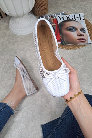 İmerShoes Stoned Suede Casual Women's Shoes - Low Heel, Ballerina Buckle, Soft Comfortable 287