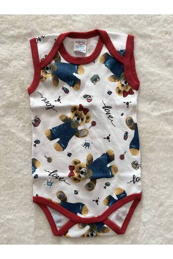 Seçkin Baby Ribbon Bear Zero Sleeve Badi