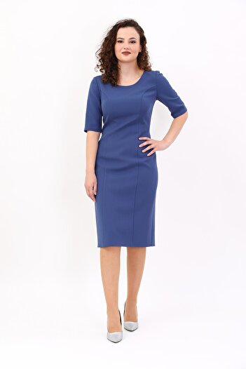 ÖNDER ÖZSOY Indigo Cocktail Dress