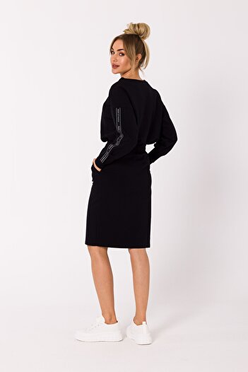 Made of Emotion Fitted midi sweatshirt skirt