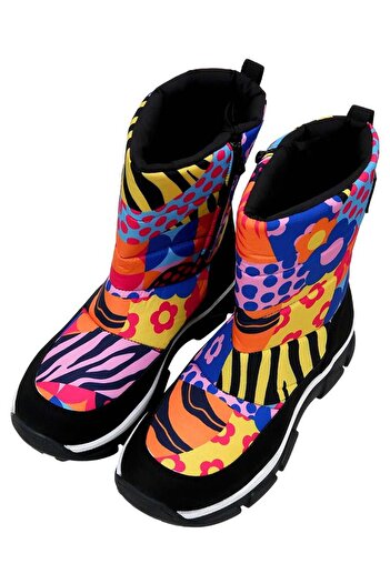 Dogo Women's Vegan Multicolor Snow Boots - Color Blast Design