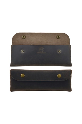 Mess collection Leather Pen Holder, Genuine Leather Small Pencil Case – Business, Office, School Accessories Holder